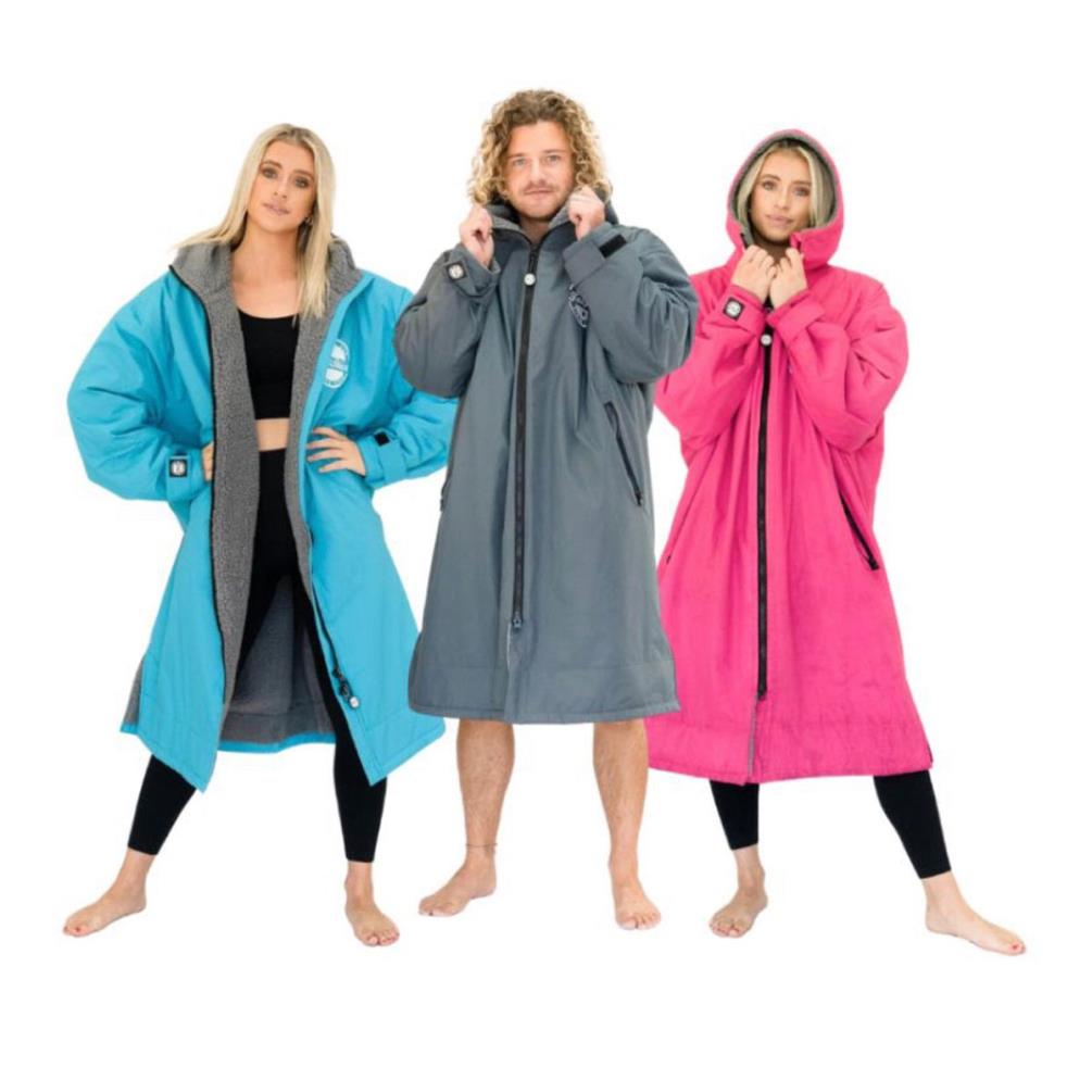 FatStick Weatherproof Fleeced Dry Changing Robe - Blue Extra Image 1
